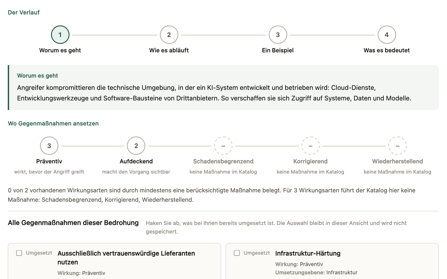 Vorschau der Auswertung: Angriffsverlauf